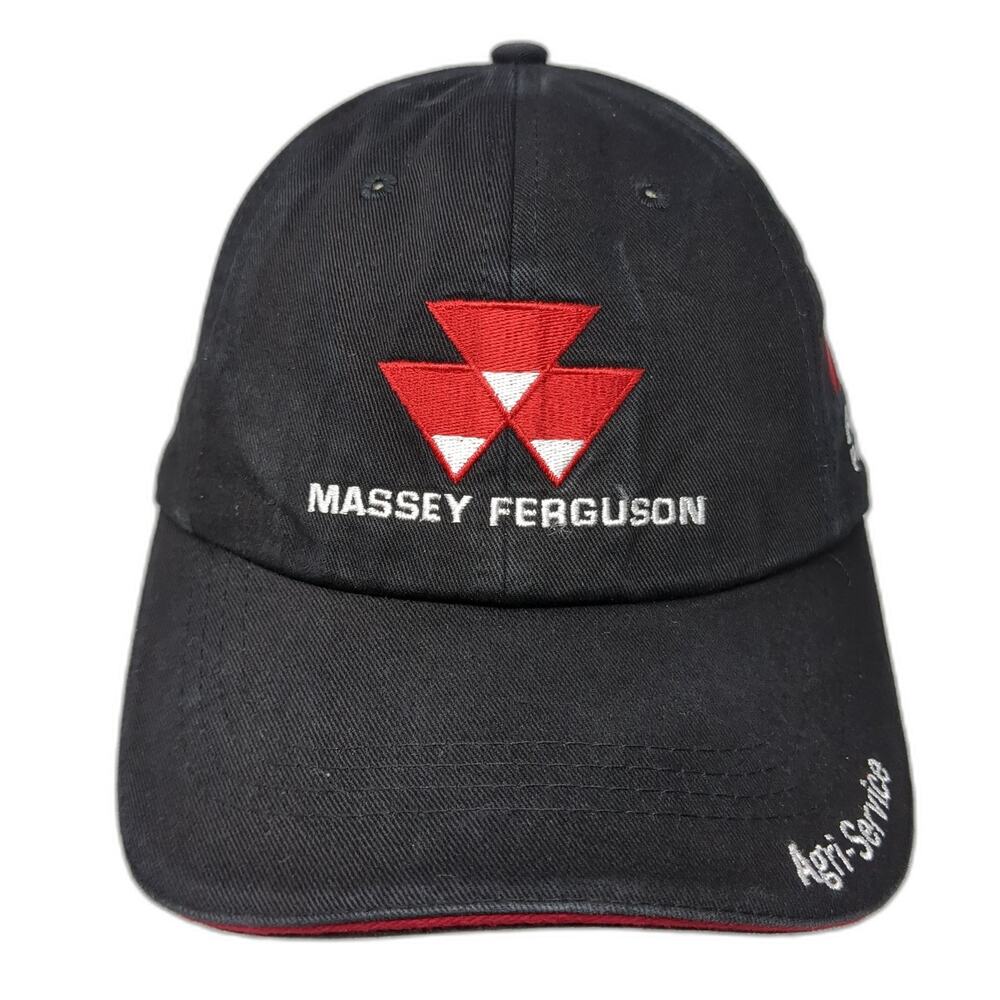 Massey Ferguson Agri-Service Strapback Baseball Cap Black One Size 6 Panel CMG